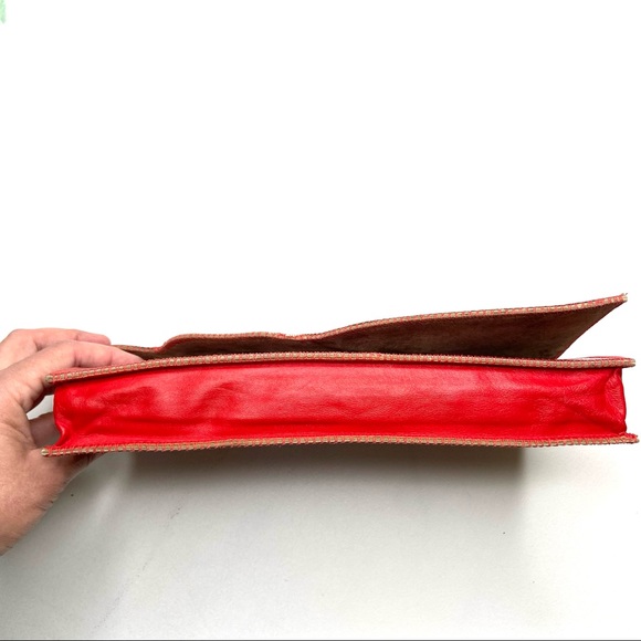 Vintage FURST & MOONEY Leather And Snakeskin Clutch Bag - Picture 9 of 16